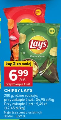 Chipsy Lay's 200g różne rodzaje promocja w Stokrotka