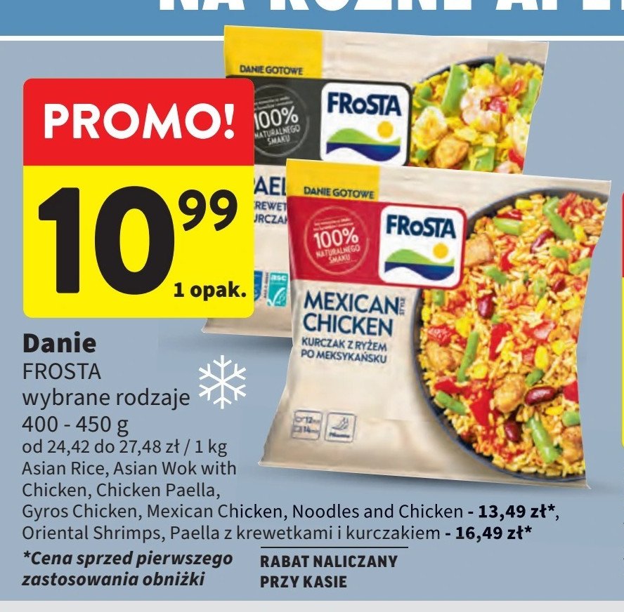 Danie asian rice with chicken Frosta promocja