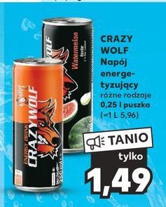 Nap贸j energetyczny arbuz Crazywolf promocja