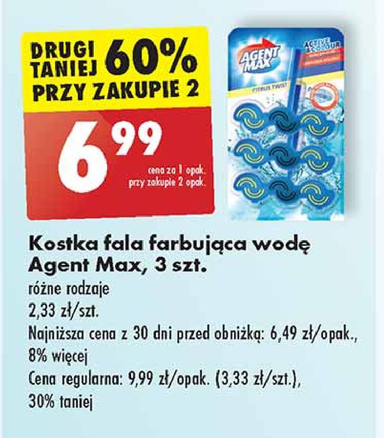 Zawieszka do wc żelowa cytrusowa świeżość Agent max promocja