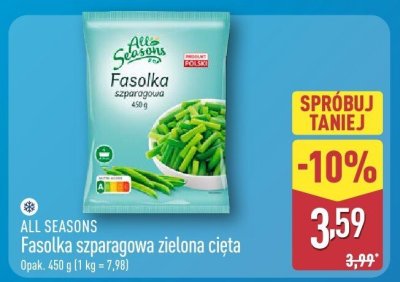 Fasolka szparagowa zielona cięta promocja w Aldi