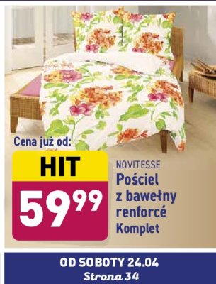 Pościel z bawełny renforce 2 x 70x80 + 160 x 200 cm Novitesse promocja