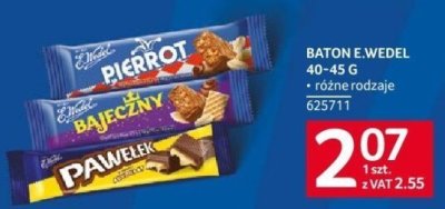 Baton Wedel Pierkot różne rodzaje 40-45 g promocja w Selgros