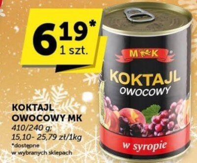 Koktajl owocowy MK w syropie promocja w Euro Sklep