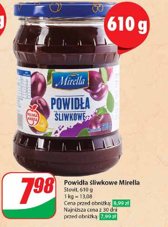 Powidła śliwkowe Mirella promocja