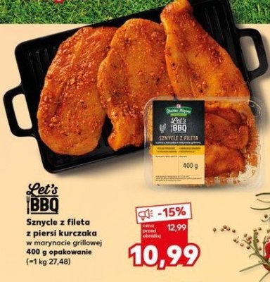 Sznycle z kurczaka w marynacie grillowej K-classic let's bbq promocja