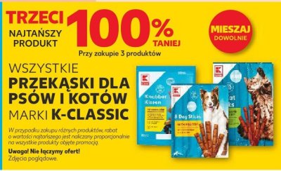 Przekąski dla psów i kotów -100% na trzeci produkt promocja w Kaufland