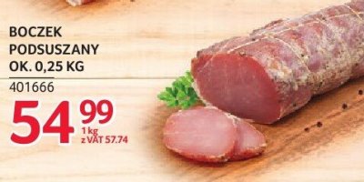 Boczek podsuszany ZMB Białystok ok. 0,25kg promocja w Selgros