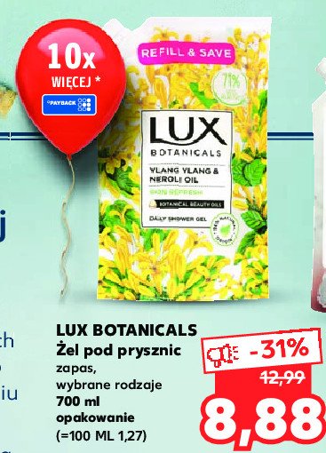 Żel pod prysznic ylang ylang & neroli oil zapas Lux botanicals promocja