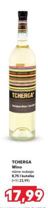 Wino Tcherga white semi dry promocja w Kaufland