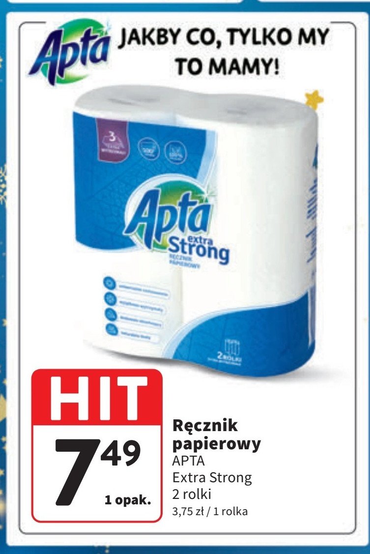 Ręcznik kuchenny extra strong Apta promocja w Intermarche