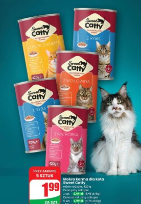 Mokra karma dla kota Sweet Catty z kurczakiem promocja w Dino