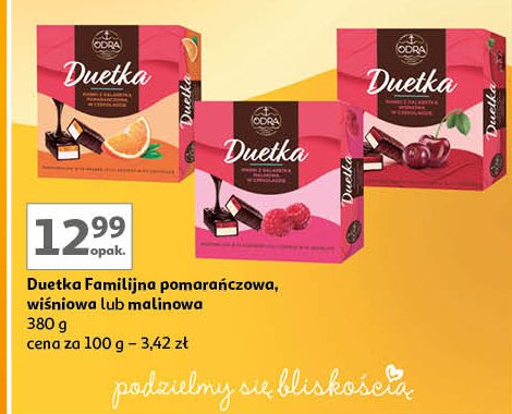 Duetka malinowa Odra promocja