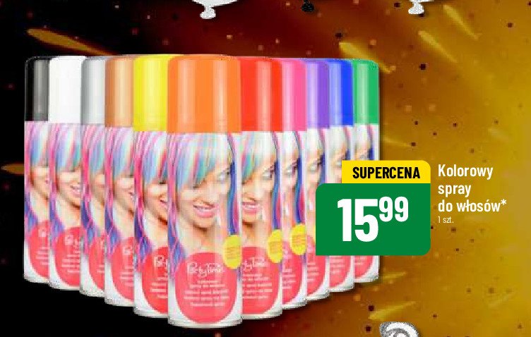 Spray do włosów fioletowy PARTY TIME promocja