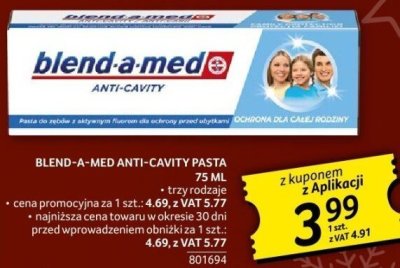 Pasta Blend-a-med Anti-Cavity 75 ml promocja w Selgros
