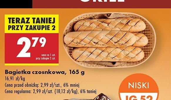 Bagietka czosnkowa promocja