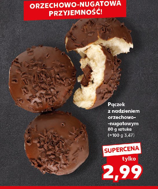 Pączek z nadzieniem orzechowo-nugatowym promocja w Kaufland