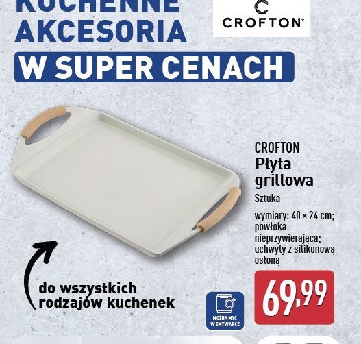 Płyta grillowa 40 x 24 cm Crofton promocja w Aldi