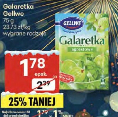 Galaretka Gellwe agrestowy promocja w Delikatesy Centrum