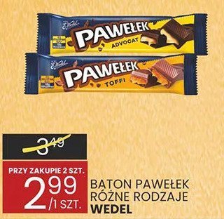Baton Pawełek różne rodzaje Wedel promocja w Wafelek