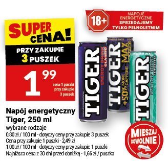 Napój energetyczny Tiger 250ml promocja w Twój Market