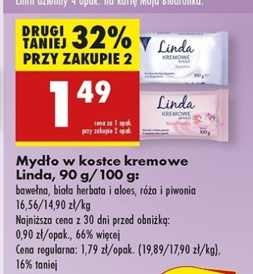 Mydło kremowe francuska róża i bawełna Linda promocja