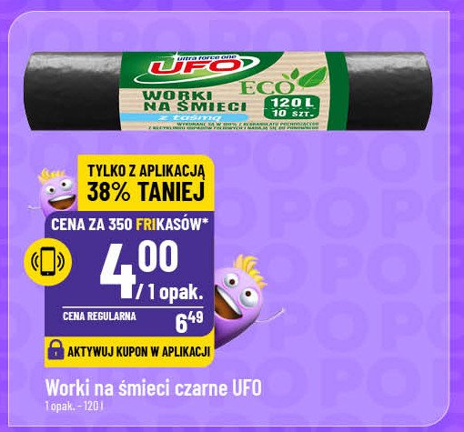 Worki na śmieci 120l Ufo promocja w POLOmarket