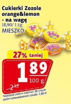 Cukierki Zozole orange&lemon - na wagę promocja w Prim Market
