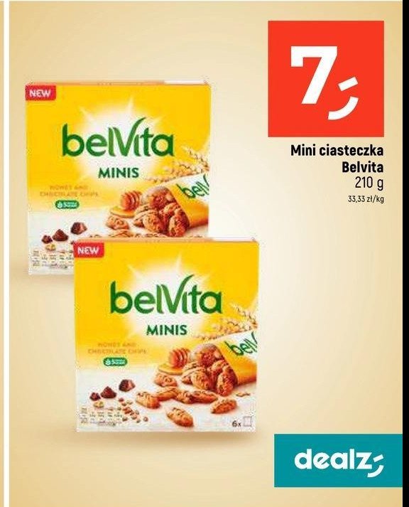 Ciastka zbożowe z miodem i czekoladą Belvita promocja