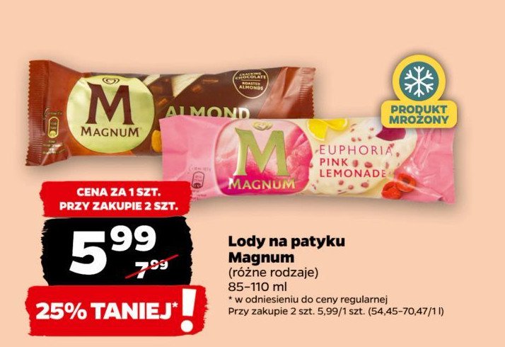 Lód pink Algida magnum promocja