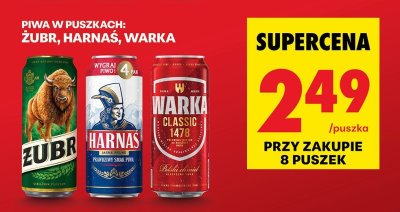 Piwo Warka w puszce promocja w Biedronka