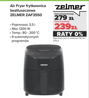 Air Fryer frytkownica beztłuszczowa ZAF3550 promocja w NEONET