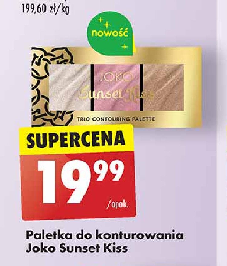 Paleta do konturowania sunset kiss Joko Joko make-up promocja w Biedronka