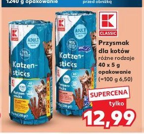 Przysmak dla kota kurczak K-classic promocja w Kaufland