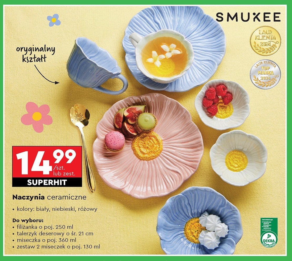 Zestaw miseczek 130 ml Smukee promocja w Biedronka