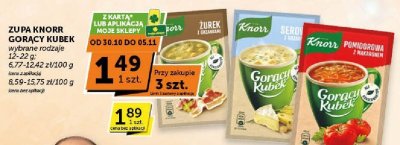 Zupa Knorr Gorący Kubek wybrane rodzaje promocja w Groszek
