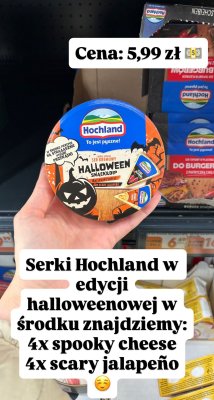 Ser kremowy Hochland Halloween Snack&Dip promocja w Biedronka