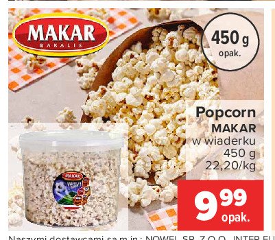 Popcorn w wiaderku Makar promocja w Dealz