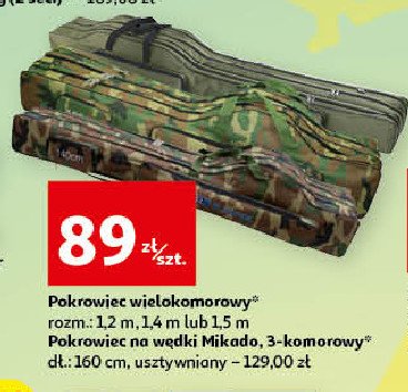 Pokrowiec na wędki 3 komorowy mikado 160 cm promocja