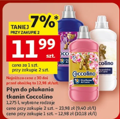 Płyn do płukania tkanin Coccolino 1,275 l, wybrane rodzaje promocja w Auchan