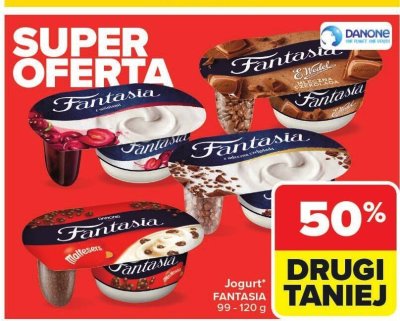 Jogurt FANTASIA różne rodzaje promocja w Carrefour Market