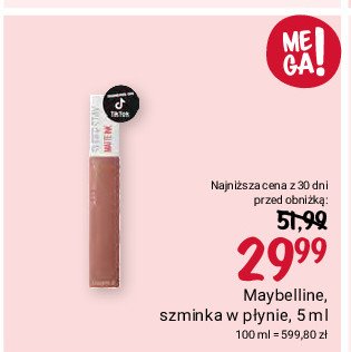 Szminka do ust 05 loyalist Maybelline super stay matte ink promocja