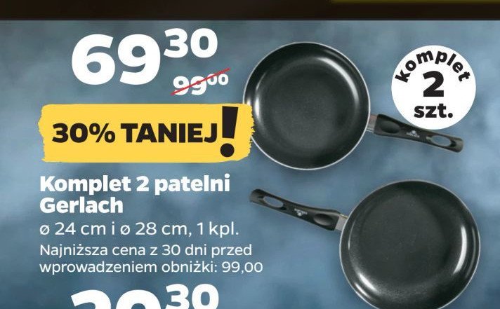 Patelnia aluminiowa 24 + 28 cm Gerlach promocja