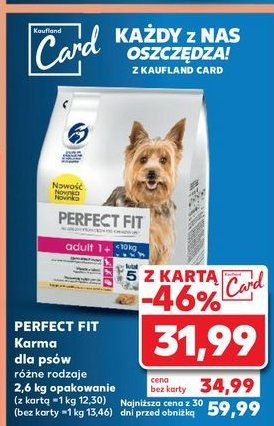 Karma dla psa adult 1+ <10 kg Perfect fit promocja