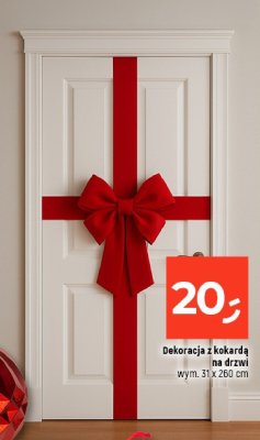 Dekoracja z kokardą na drzwi wym. 31 x 260 cm promocja w Dealz