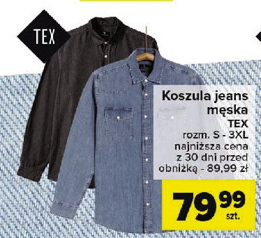 Koszula męska jeans s-3xl Tex promocja