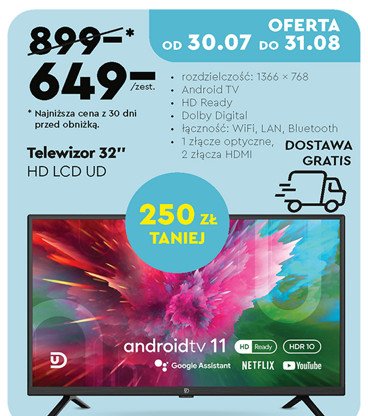 Telewizor led 32hs UNITED promocja