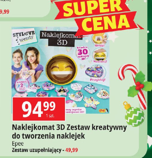 Zestaw uzupełniający do tworzenia naklejek naklejkomat 3d Epee promocja w Leclerc