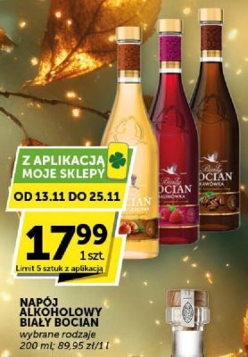 Napój alkoholowy biały Bocian wybrane rodzaje promocja w Groszek