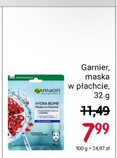 Maska hydra bomb Garnier skin naturals promocje